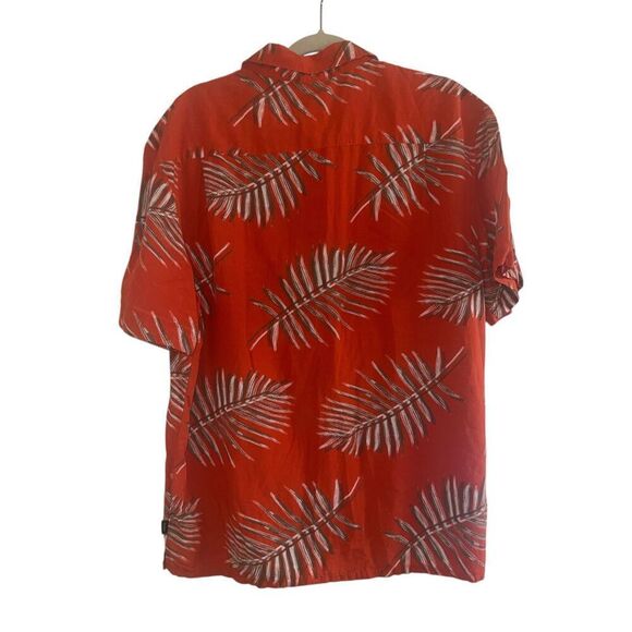 ✨Brixton Red Palm Print Cotton Blend Woven Button Down Sz Large Shirt✨ - Picture 2 of 10
